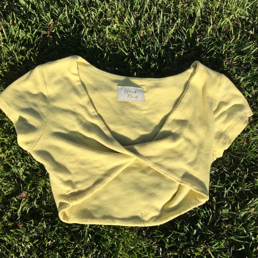 Yellow crop top